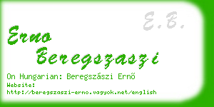 erno beregszaszi business card